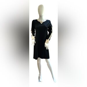 J.Crew Wool blend Black and pink dress Size 6